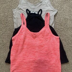 Michael Stars, Everlane Pink, Black, and Gray Tank Tops